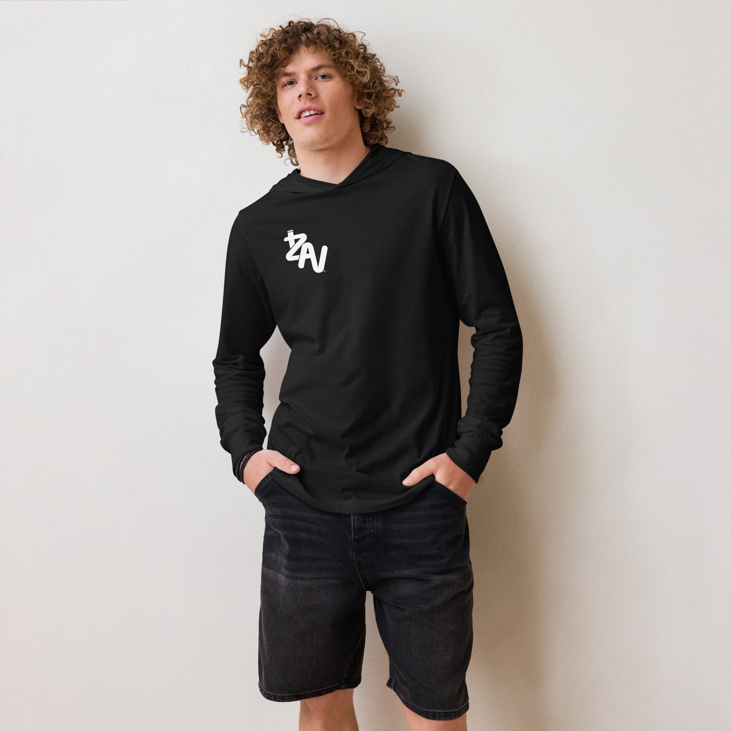 Hooded long-sleeve tee